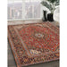 Machine Washable Traditional Saffron Red Rug in a Family Room, wshtr3159