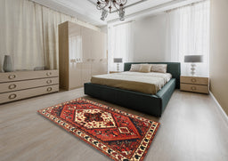 Traditional Red Persian Rug in a Bedroom, tr315