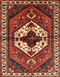 Machine Washable Traditional Tomato Red Rug, wshtr315