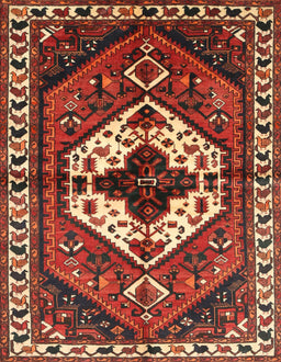 Machine Washable Traditional Tomato Red Rug, wshtr315