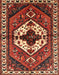 Machine Washable Traditional Tomato Red Rug, wshtr315