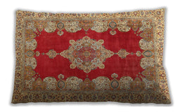 Traditional Classic Rectangular Red Lumbar Throw Pillow, 13 inch by 19 inch, lbtr3161
