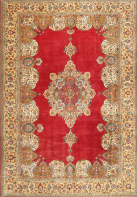 Machine Washable Traditional Red Rug, wshtr3161