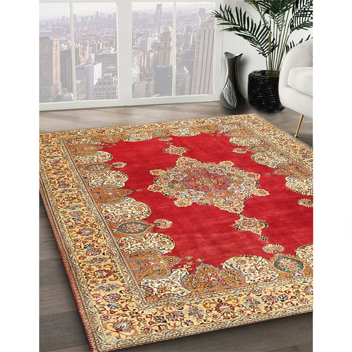 Traditional Red Persian Rug in Family Room, tr3161
