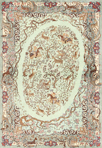 Machine Washable Traditional Dark Almond Brown Rug, wshtr3163