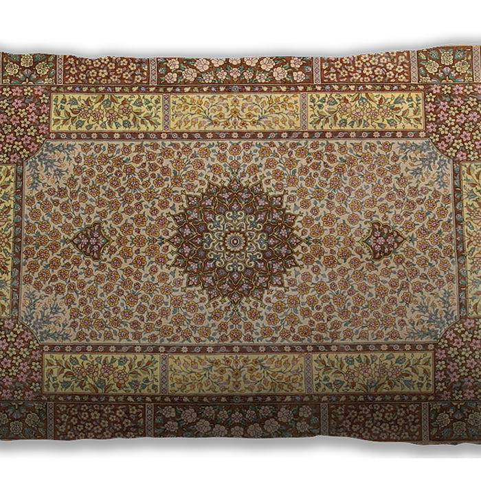 Traditional Classic Rectangular Light Brown Lumbar Throw Pillow, 13 inch by 19 inch, lbtr3165
