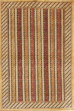 Machine Washable Traditional Saddle Brown Rug, wshtr3166