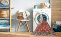 Machine Washable Traditional Red Rug in a Washing Machine, wshtr3167