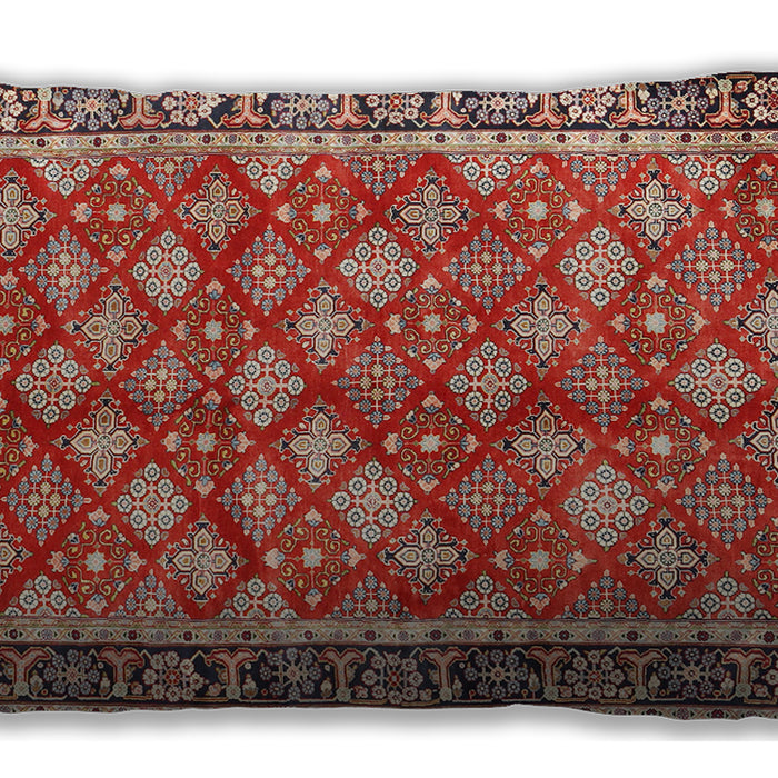 Traditional Classic Rectangular Red Lumbar Throw Pillow, 13 inch by 19 inch, lbtr3167