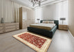 Machine Washable Traditional Khaki Gold Rug in a Bedroom, wshtr3169