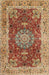 Traditional Mahogany Brown Medallion Rug, tr3170