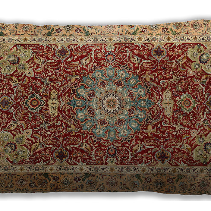 Traditional Classic Rectangular Mahogany Brown Lumbar Throw Pillow, 13 inch by 19 inch, lbtr3170