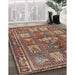 Machine Washable Traditional Brown Red Rug in a Family Room, wshtr3171