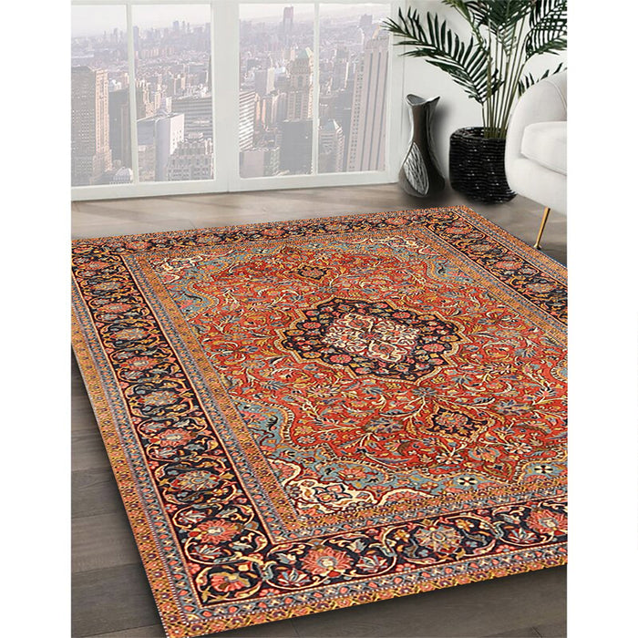 Traditional Red Persian Rug in Family Room, tr3172