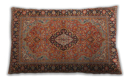 Traditional Classic Rectangular Tomato Red Lumbar Throw Pillow, 13 inch by 19 inch, lbtr3172