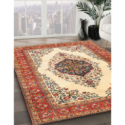 Machine Washable Traditional Red Rug in a Family Room, wshtr3173