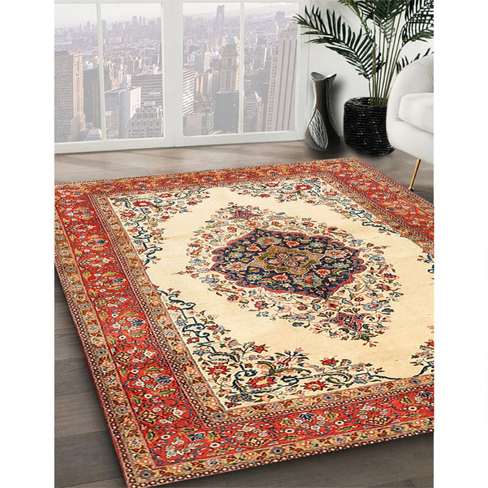 Machine Washable Traditional Red Rug in a Family Room, wshtr3173