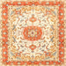 Square Traditional Orange Persian Rug, tr3174