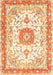 Machine Washable Traditional Orange Rug, wshtr3174