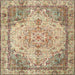 Round Machine Washable Traditional Brown Rug, wshtr3175