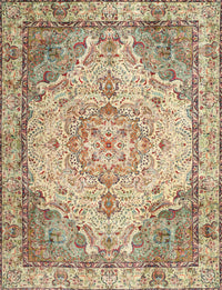 Machine Washable Traditional Brown Rug, wshtr3175