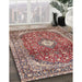 Traditional Brown Red Persian Rug in Family Room, tr3176
