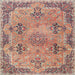 Square Traditional Tan Brown Persian Rug, tr3179