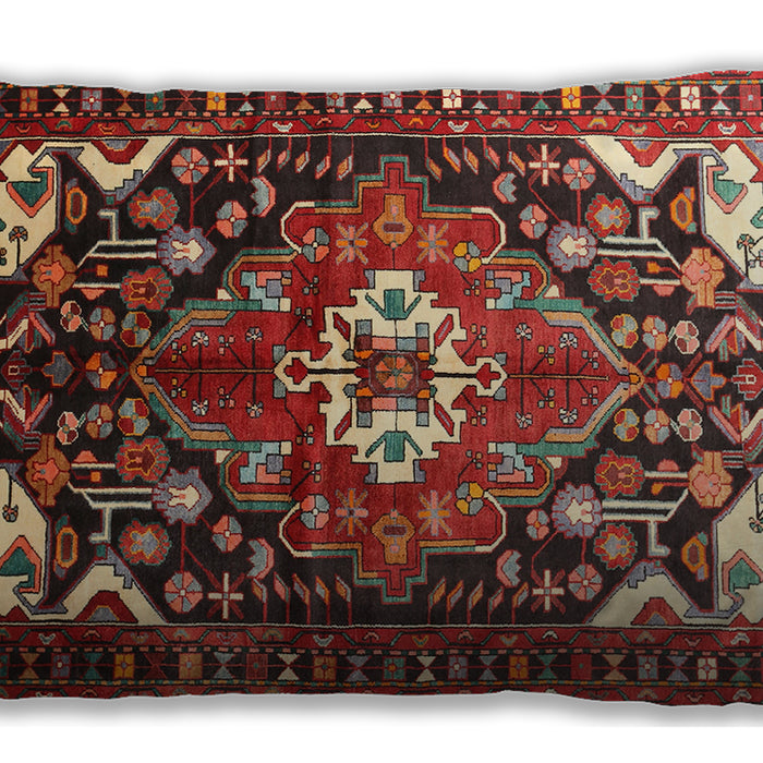 Traditional Classic Rectangular Dark Almond Brown Lumbar Throw Pillow, 13 inch by 19 inch, lbtr317