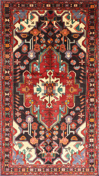 Machine Washable Traditional Dark Almond Brown Rug, wshtr317