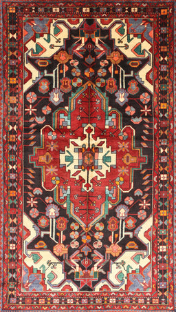 Machine Washable Traditional Dark Almond Brown Rug, wshtr317