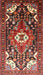 Machine Washable Traditional Dark Almond Brown Rug, wshtr317