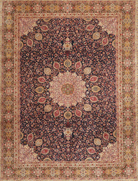 Machine Washable Traditional Sand Brown Rug, wshtr3180