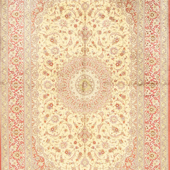 Machine Washable Traditional Sand Brown Rug, wshtr3181