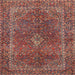 Square Traditional Orange Salmon Pink Persian Rug, tr3184