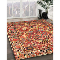 Traditional Sand Brown Persian Rug, tr3187