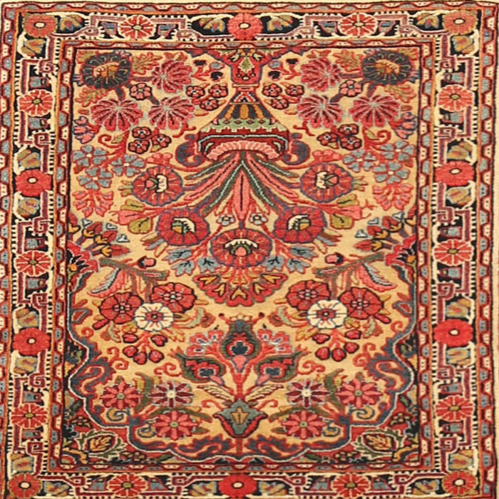 Square Traditional Sand Brown Persian Rug, tr3187