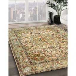 Traditional Light Brown Persian Rug in Family Room, tr3188