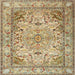 Round Machine Washable Traditional Light Brown Rug, wshtr3188