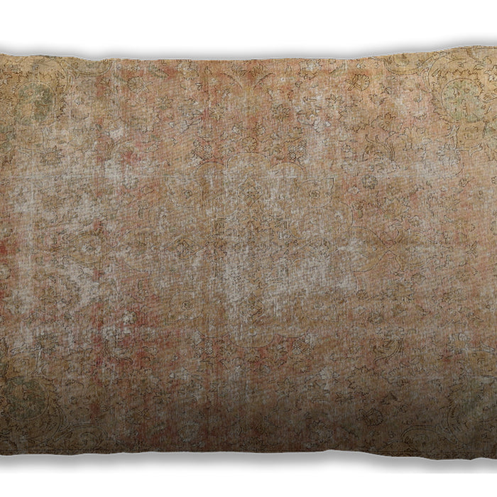 Traditional Classic Rectangular Bronze Brown Lumbar Throw Pillow, 13 inch by 19 inch, lbtr3189