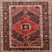 Square Traditional Saffron Red Persian Rug, tr318