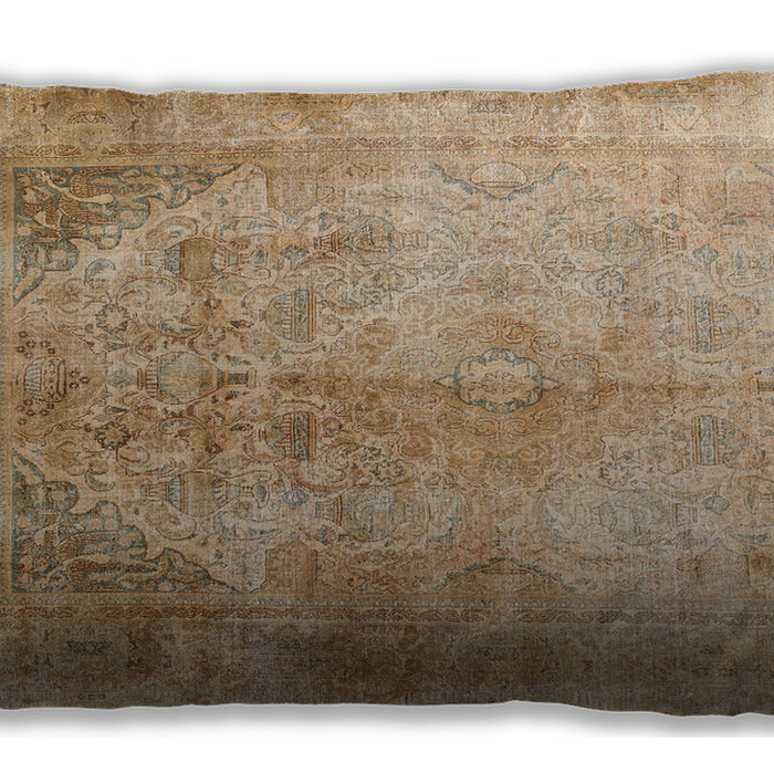 Traditional Classic Rectangular Bronze Brown Lumbar Throw Pillow, 13 inch by 19 inch, lbtr3191
