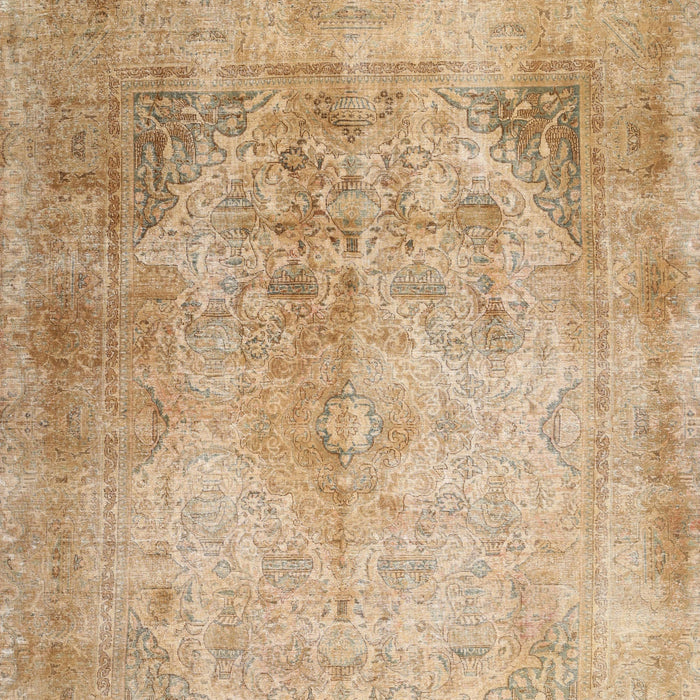 Machine Washable Traditional Bronze Brown Rug, wshtr3191