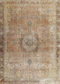 Machine Washable Traditional Brown Sugar Brown Rug, wshtr3192