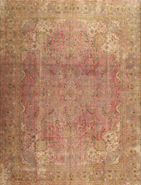 Machine Washable Traditional Sand Brown Rug, wshtr3193