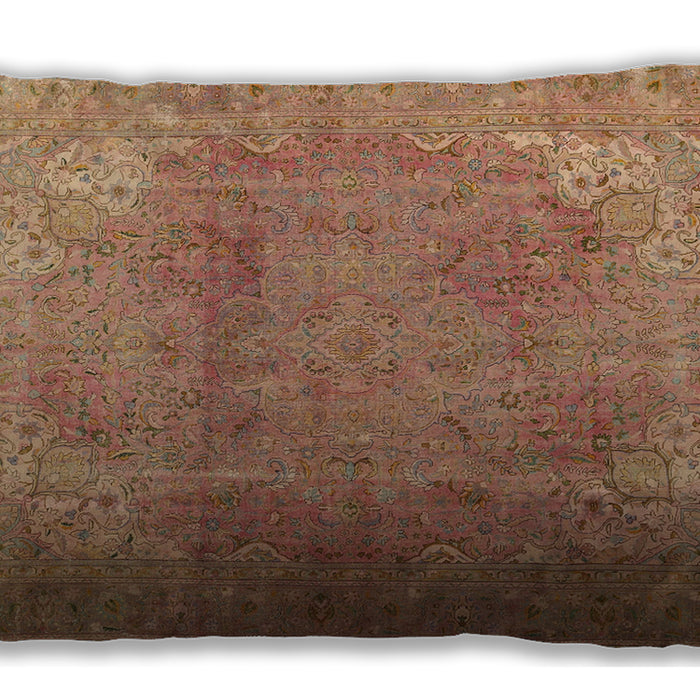 Traditional Classic Rectangular Brown Sand Brown Lumbar Throw Pillow, 13 inch by 19 inch, lbtr3193