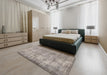 Machine Washable Traditional Tan Brown Rug in a Bedroom, wshtr3194