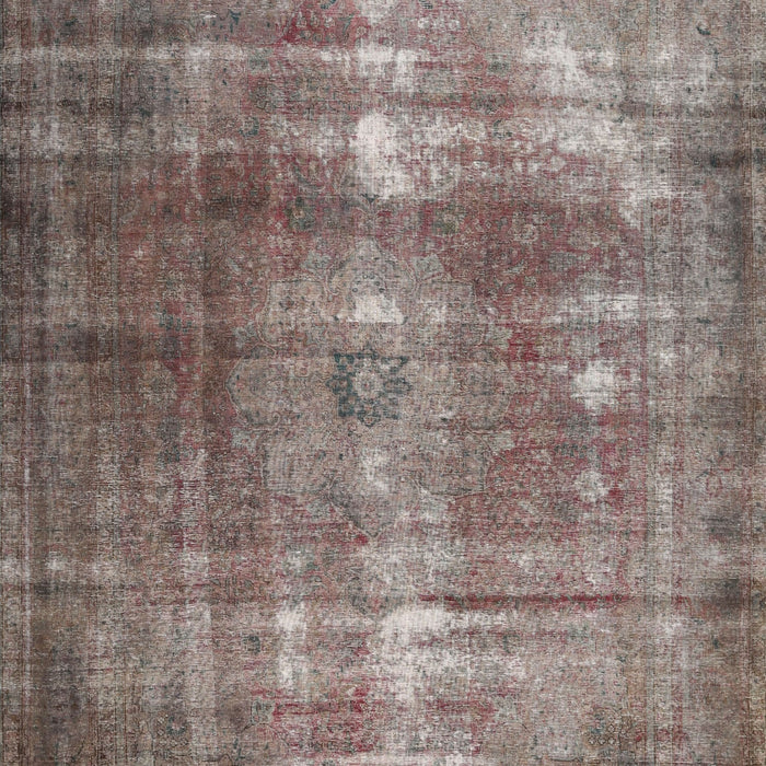 Machine Washable Traditional Rosy Pink Rug, wshtr3195