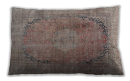 Traditional Classic Rectangular Rosy Brown Pink Lumbar Throw Pillow, 13 inch by 19 inch, lbtr3196
