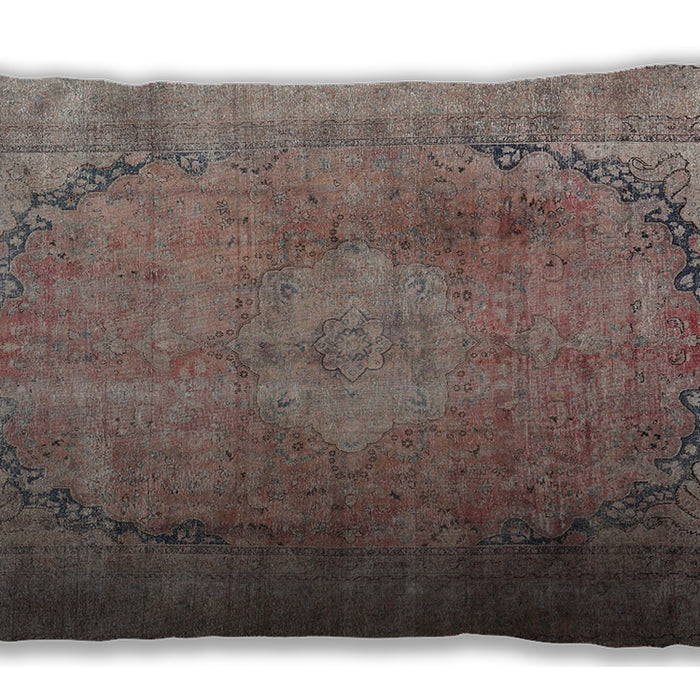 Traditional Classic Rectangular Rosy Brown Pink Lumbar Throw Pillow, 13 inch by 19 inch, lbtr3196