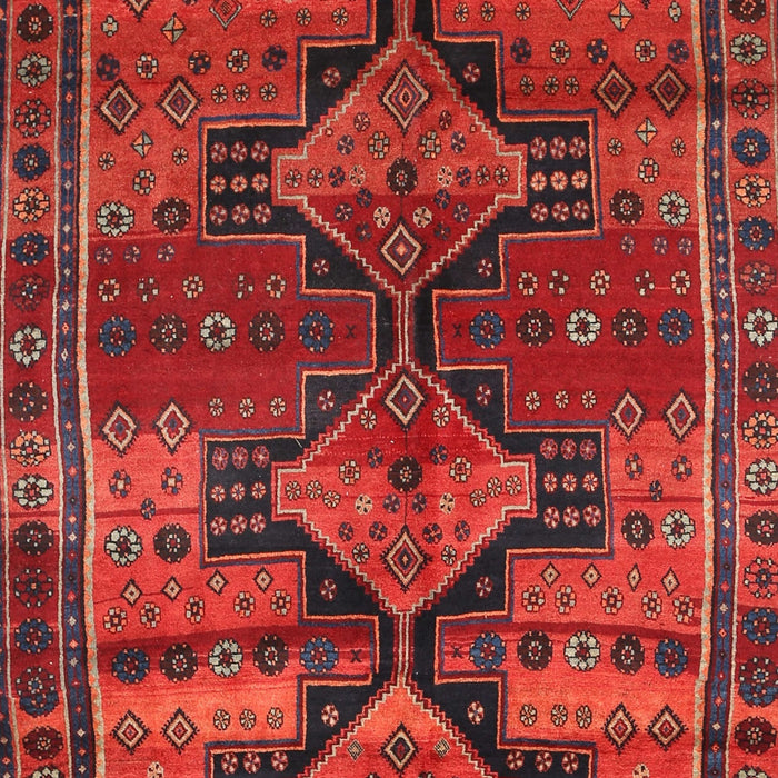 Machine Washable Traditional Red Rug, wshtr319